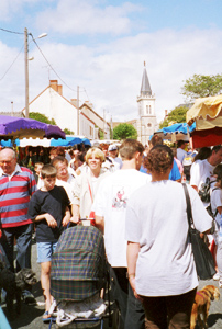 Every August the small village of Chambérat is packed with fair-goers who come from miles around. Babies and dogs are welcome.