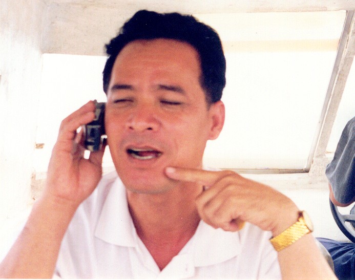 A man talking on a mobile phone