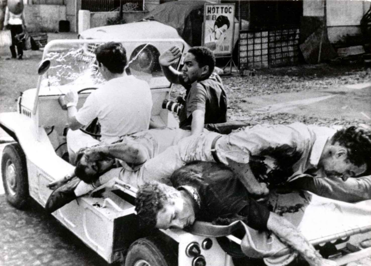 Left to Right - Zalin Grant and Wallace Terry on May 5, 1968. Wally and I loaded the bodies in the jeep and then quickly drove outside the danger...