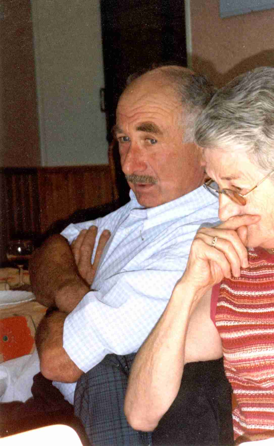 A man and a woman embracing