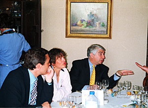 Dominique's husband, Edouard, right. He has a magnificent wine cellar.