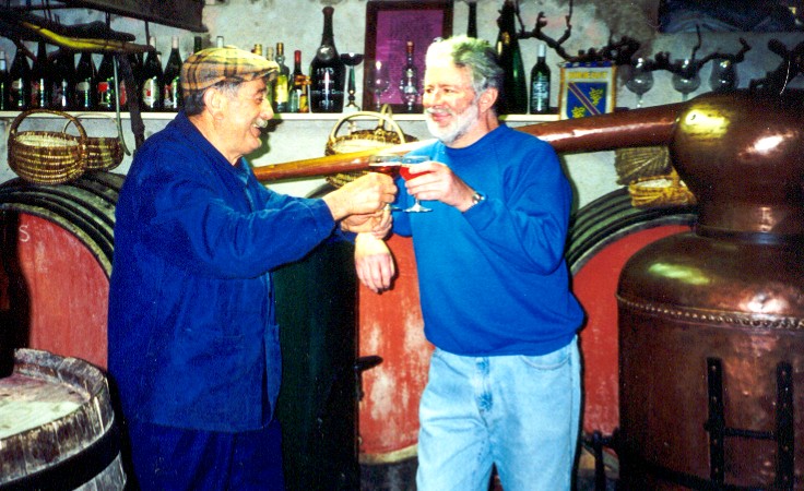 The Village Winemaker and I on May 15, 2001, at 10:30 a.m. Sipping wine on an empty stomach during a morning interview is pleasant, but it definitely...