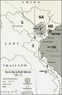 Map of the air war in North Vietnam