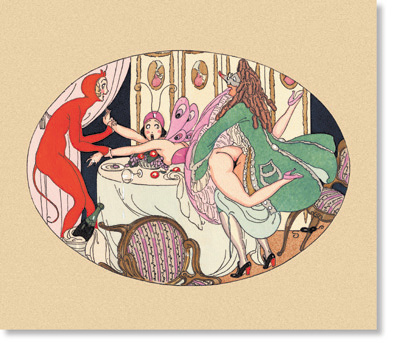 Gerda Wegener aquarelle, plate 10 of 12