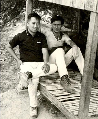 Nguyen Tong (left) and I went to Chi two days after An was there with me. A VC spotted Tong as an intel officer and ran after our car.