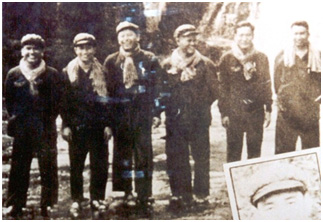 A Band of Murderous Brothers. Pol Pot far right. Ieng Sary 3rd left. Khieu Samphan 2nd left. Nuon Chea not pictured. Pol Pot executed the rest—1973.